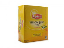 Lipton Yellow Label 100 пакетиков с ярлычками